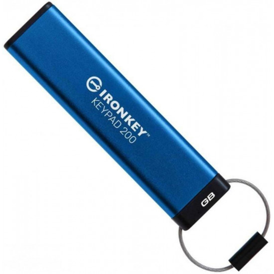 Флеш-накопичувач USB3.2 128GB Kingston IronKey Keypad 200 Type-C Blue (IKKP200C/128GB)