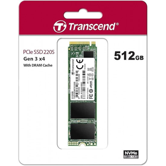 Накопичувач SSD  512GB Transcend 220S M.2 2280 PCIe 3.0 x4 3D TLC (TS512GMTE220S)