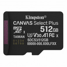 Карта пам`яті MicroSDXC 512GB UHS-I Class 10 Kingston Canvas Select Plus R150MB/s (SDCS3/512GBSP)