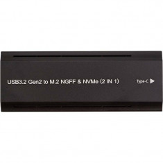 Зовнішня кишеня PowerPlant для SSD M.2 PCIe NGFF/NVMe USB3.2, 20Gbps (HC380527)