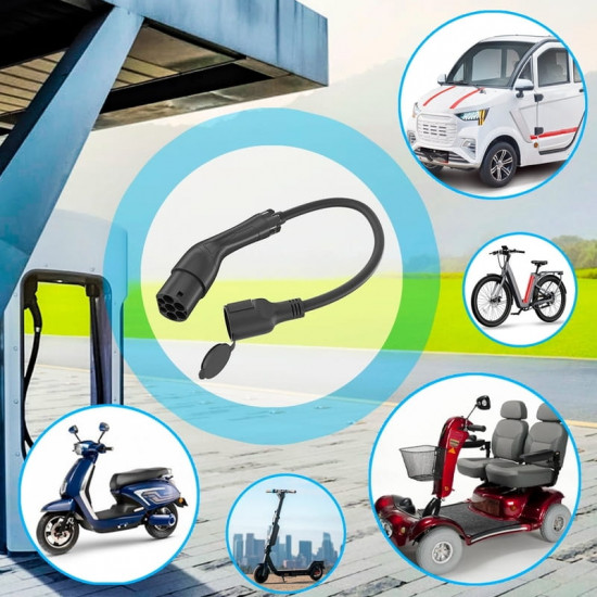 Перехідник EnerGenie для електромобіля Type 2 у євророзетку 16А (EV-T2MACF-3.7KW-0.5M)