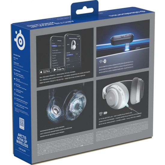 Bluetooth-гарнітура SteelSeries Arctis Nova 3P Wireless Multi Platform White (61687)
