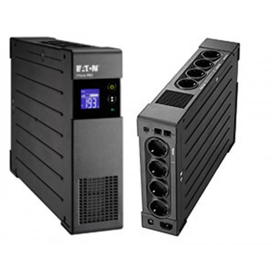 Джерело безперебійного живлення Eaton Ellipse PRO 1200 DIN, Lin.int., AVR, 8 х Schuko, USB, RJ-45, RJ-11, метал (ELP1200DIN)