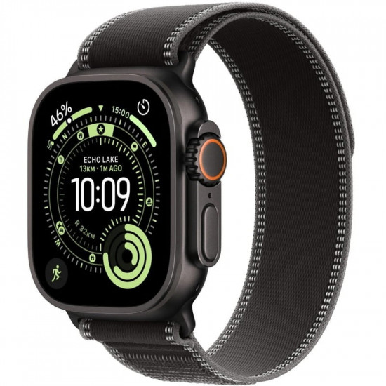 Смарт-годинник Apple Watch Ultra 3 GPS + Cellular 49mm Black Titanium Case with Black/Charcoal Trail Loop - M/L (MF1H4QP/A)