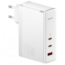 Мережевий зарядний пристрій Baseus GaN5 Pro (3USB, 5A) 140W White (CCGP100202) + кабель Type-C to Type-C