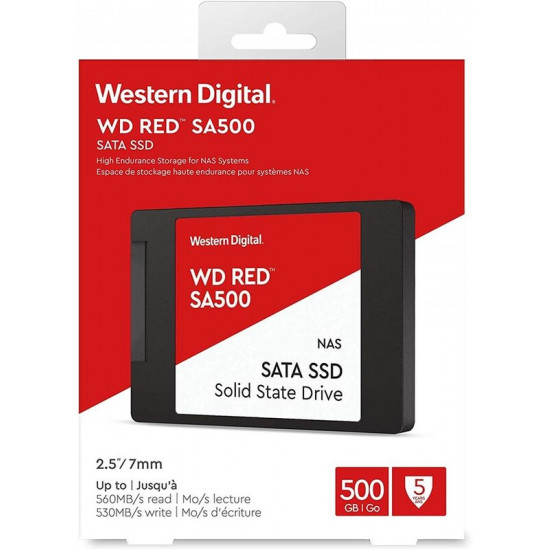 Накопичувач SSD 500GB WD Red 2.5" SATAIII 3D TLC (WDS500G1R0A)