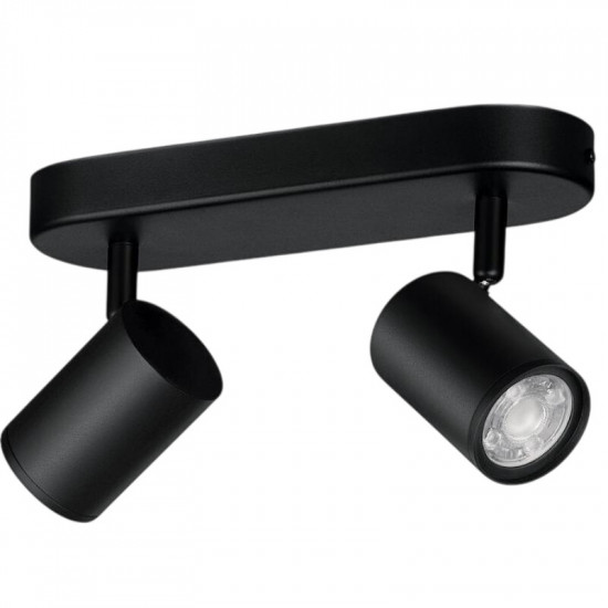 Світильник точковий накладний розумний WiZ Imageo Spots 2х5W 2200-6500K RGB Wi-Fi Black (929002659101)