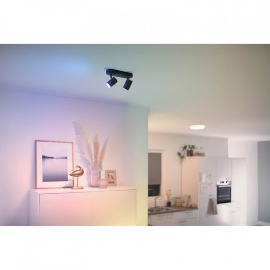 Світильник точковий накладний розумний WiZ Imageo Spots 2х5W 2200-6500K RGB Wi-Fi Black (929002659101)
