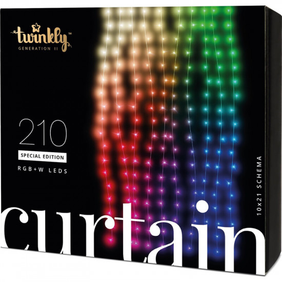 Smart LED гірлянда Twinkly Curtain Wall RGBW Gen II (TWW210SPP-TEU) 210LED, 2.1м, BT+WiFi