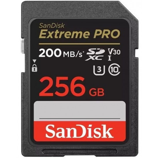 Карта пам`яті SDXC 256GB UHS-I/U3 Class 10 SanDisk Extreme Pro V30 R200/W140MB/s 4K (SDSDXXD-256G-GN4IN)