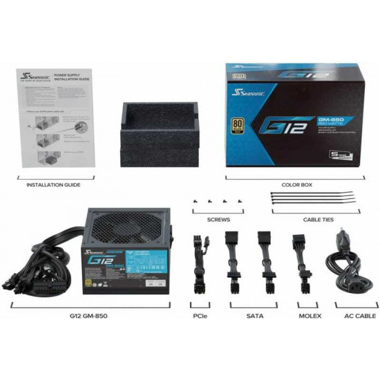 Блок живлення Seasonic G12 GM-850 Black 850W