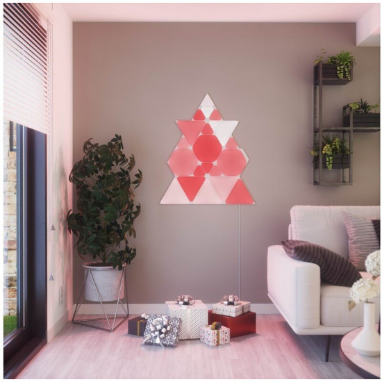 Розумна система освітлення Nanoleaf Shapes Triangles Starter Kit Apple HomeKit, 9 шт. (NL47-0002TW-9PK)
