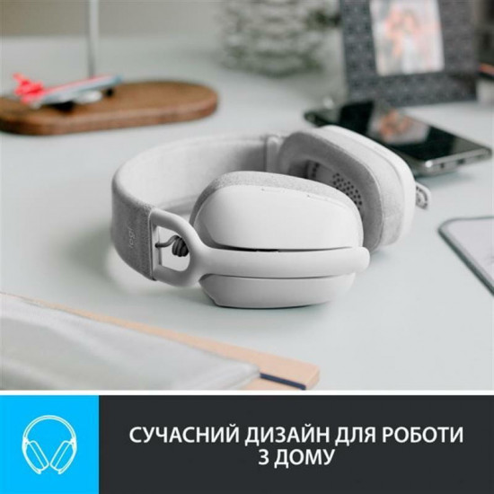 Bluetooth-гарнітура Logitech Zone Vibe 100 Wireless Off-White (981-001219)