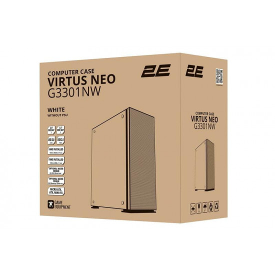 Корпус 2E Gaming Virtus Neo White (2E-G3301NW) без БЖ