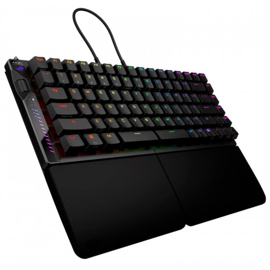 Клавіатура бездротова Asus ROG Falcata Split Magnetic Switch EN RGB Black (90MP043H-BKUA20)