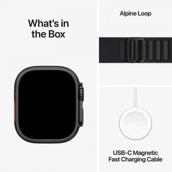 Смарт-годинник Apple Watch Ultra 3 GPS + Cellular 49mm Black Titanium Case with Black Alpine Loop - Medium (MF0V4QP/A)