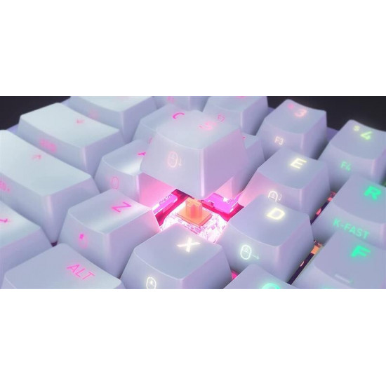 Клавіатура Xtrfy K5 RGB Kailh Red Hot-swap White (K5-RGB-CPT-TPWHITE-R-UKR)