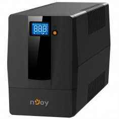 Джерело безперебійного живлення NJOY Horus Plus 600 (PWUP-LI060H1-AZ01B) Lin.int., AVR, 2 x евро, USB, LCD, пластик