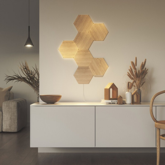 Додаткові панелі Nanoleaf Elements - Hexagons Expansion Pack Apple HomeKit, 3 шт. (NL52-E-0001HB-3PK)