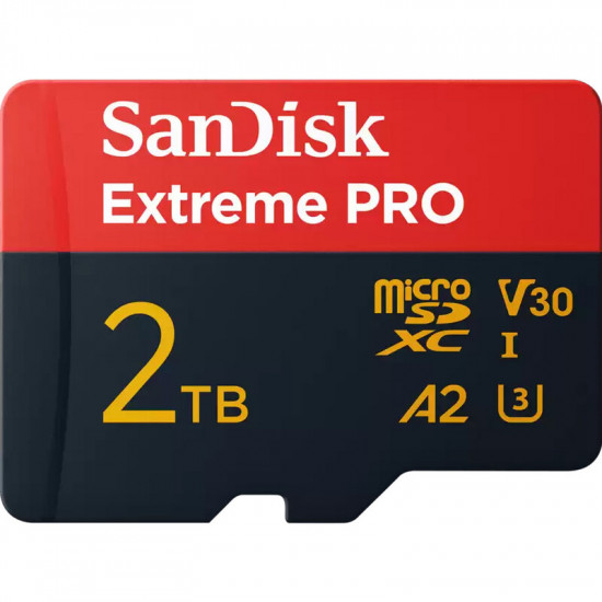 Карта пам`ятi MicroSDXC 2TB UHS-I/U3 Class 10 SanDisk Extreme Pro R250/W150MB/s + SD-adapter (SDSQXCD-2T00-GN6MA)
