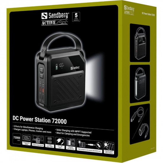 Універсальна мобільна батарея Sandberg DC Power Station 72000mAh Black (421-22)