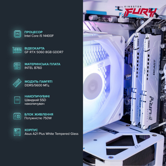 Персональний комп`ютер ASGARD PRIME WHITE (I144F.32.S10.56.7119)