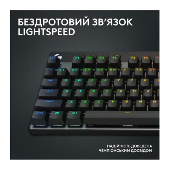 Клавiатура бездротова Logitech G PRO X TKL Lightspeed Black Tactile (920-012136)