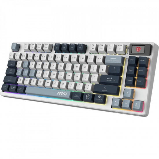 Клавіатура бездротова MSI Forge GK600 TKL W SKY UA 104key White (S11-43UAP01-HH9)
