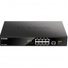Комутатор D-Link DGS-1010MP (9xGE PoE, 1xSFP, 125W)
