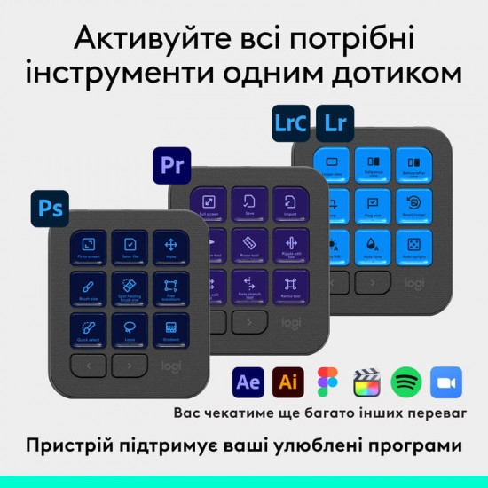 Консоль Logitech MX Creative Console Pale Grey (920-012932)