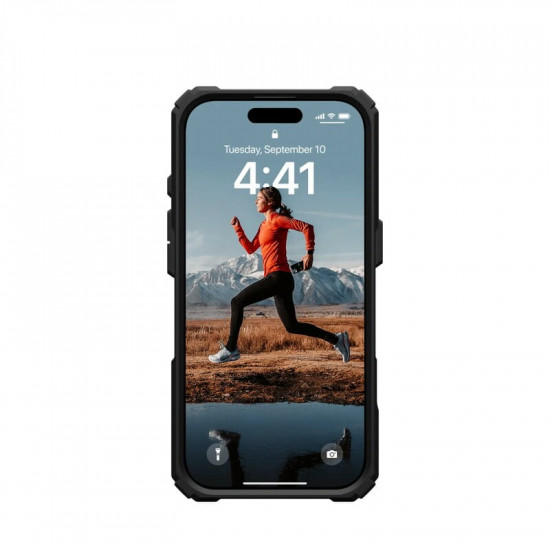 Чохол-накладка Urban Armor Gear Magsafe для Apple iPhone 16 Pro Plasma XTE Black/Orange (114474114097)