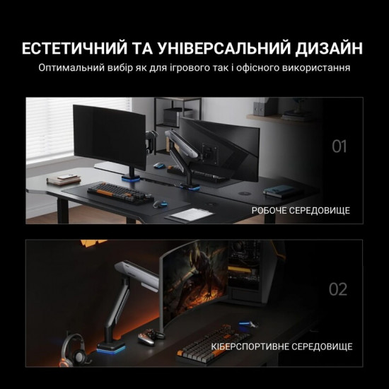 Кронштейн Anda Seat Stealth Pro II RGB 17"-42" Orange (AD-W-A9X-1S-BO) (VESA100х100)