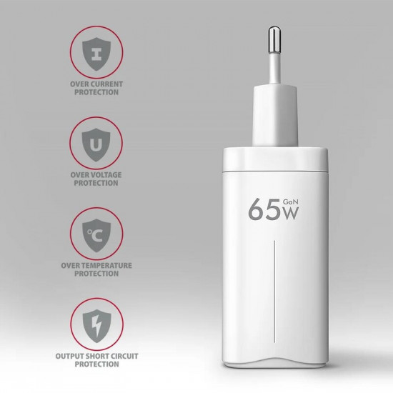 Зарядний пристрій Axagon 65W White (ACU-DPQ65W)