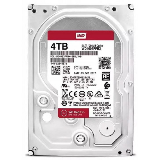 Накопичувач HDD SATA 4.0TB WD Red Pro NAS 7200rpm 256MB (WD4005FFBX)