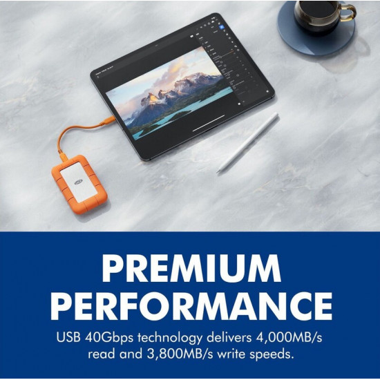 Накопичувач зовнiшнiй SSD 1TB LaCie Rugged Orange (STND1000400)
