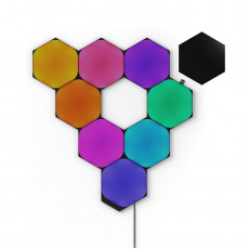 Розумна система освітлення Nanoleaf Shapes Ultra Black Hexagons Starter Kit, Apple HomeKit, 9 шт. (NL42-0102HX-9PK)