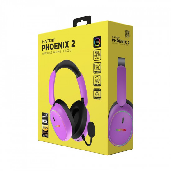 Гарнiтура Hator Phoenix 2 Wireless Violet (ESH42)
