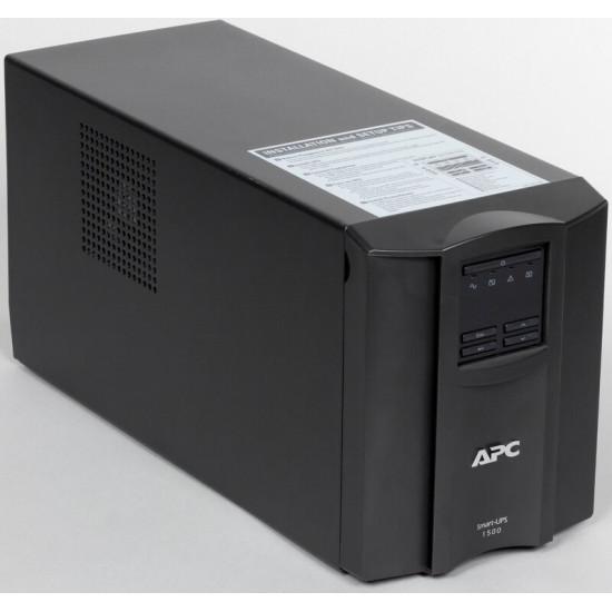 Джерело безперебійного живлення APC Smart-UPS 1500VA LCD, Lin.int., AVR, 8 х IEC, SmartSlot, USB, RJ-45, метал (SMT 1500I)