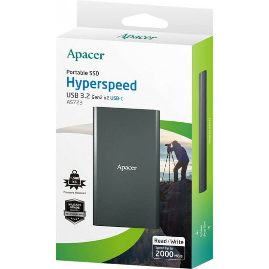Накопичувач зовнішній SSD 2TB Apacer S723B (AP2TBAS723B-1)