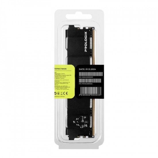 Модуль пам`ятi DDR4 16GB/3600 Prologix Black (PRO16GB3600B4)