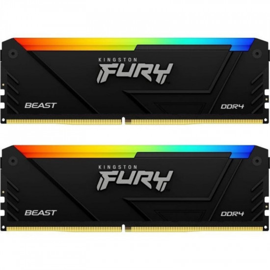 Модуль пам`яті DDR4 2x8GB/3200 Kingston Fury Beast RGB (KF432C16BB2AK2/16WP)
