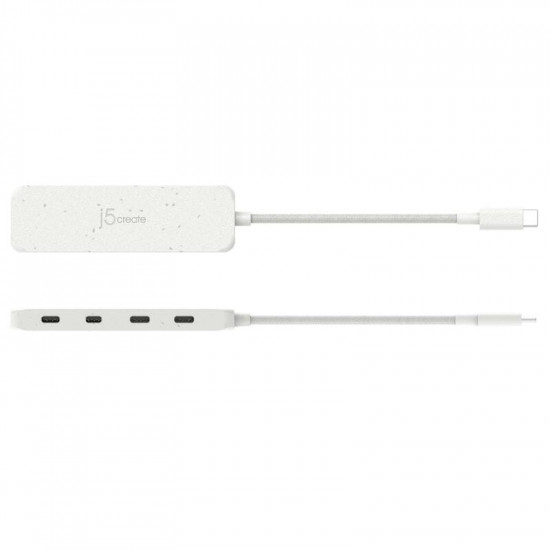 USB-хаб J5create 4 USB-C White (JCH345EW-N)