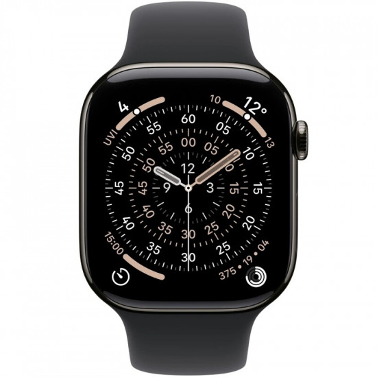 Смарт-годинник Apple Watch Series 11 GPS + Cellular 46mm Slate Titanium Case with Black Sport Band - M/L (MFD24RK/A)