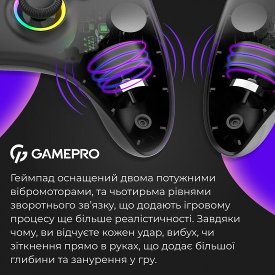 Геймпад GamePro із зарядною станцією GPX13BDOC Black