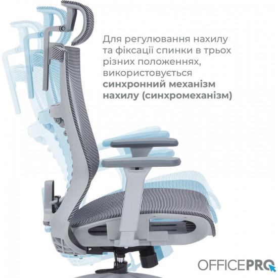 Крісло офісне Officepro Balance OC620-G-DG-DG Gray/Dark Gray