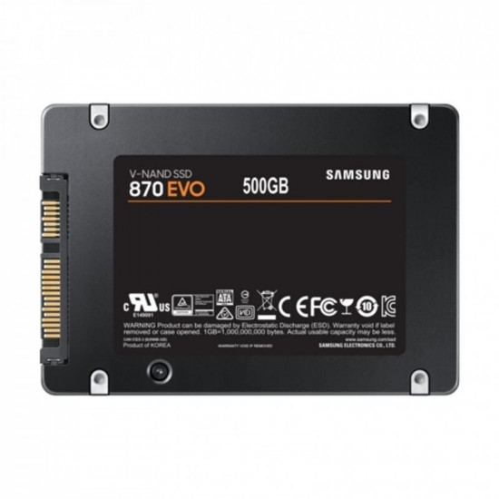 Накопичувач SSD  500GB Samsung 870 EVO 2.5" SATAIII MLC (MZ-77E500BW)