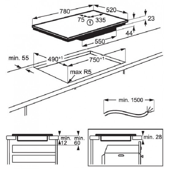 Варильна панель Electrolux EIV83443BW