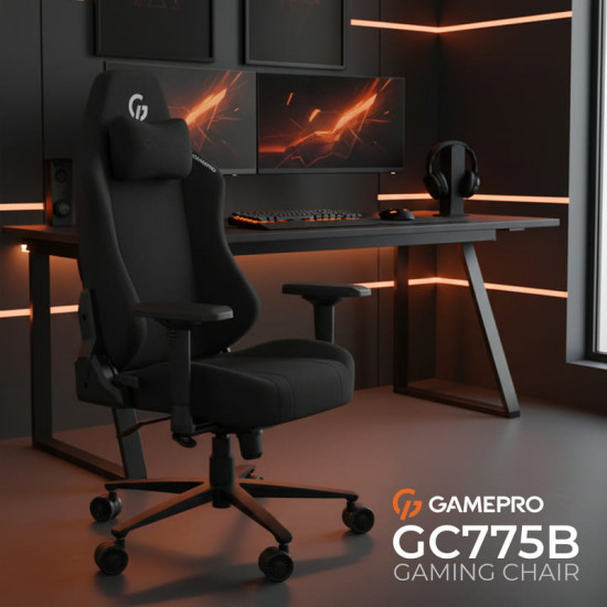Крісло для геймерів GamePro GC775B Fabric Black