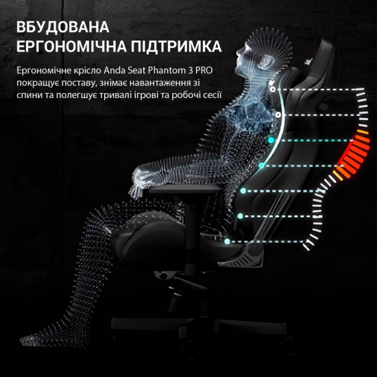 Крісло для геймерів Anda Seat Phantom 3 Pro Size L Dark Gray Linen Fabric (AD18YC-06-GB-F)
