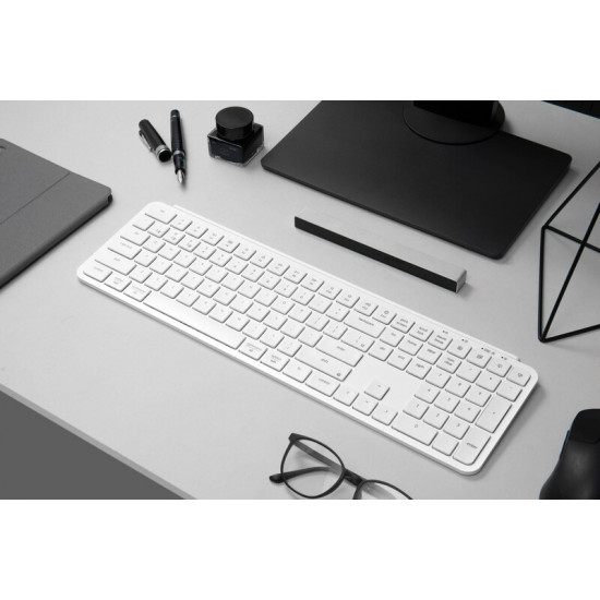 Клавіатура бездротова Keychron B6 Pro Ultra-Slim Ivory White (B6P-K8-UA)